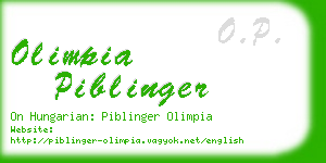 olimpia piblinger business card